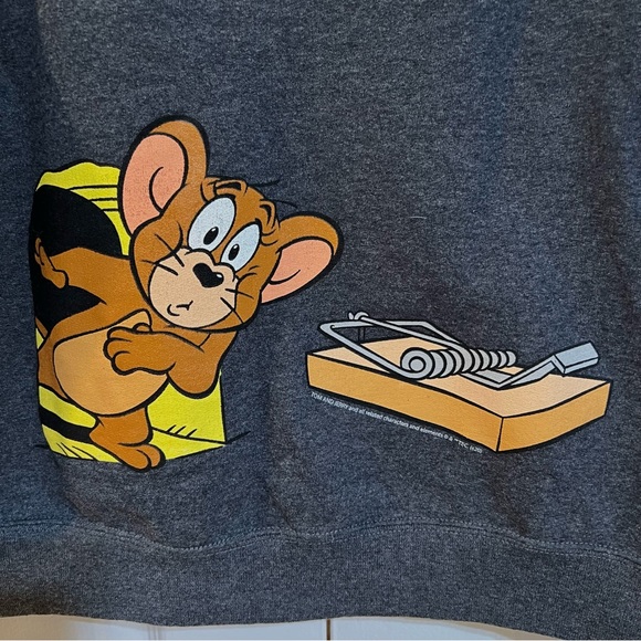 TOM & JERRY Graphic Print Sweatshirt- Sz S-NEW without Tag-by Jerzees - Picture 6 of 7